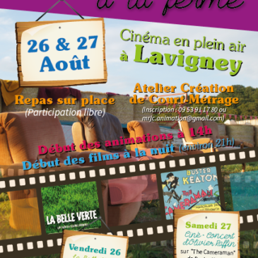 Ciné-Souper à la ferme les 26 et 27 Août 2016 à Lavigney